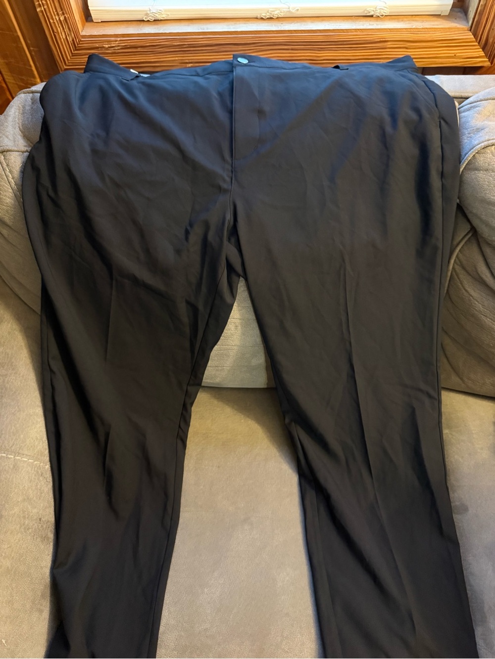 adidas Black Men's Dress Pants - Straight Fit